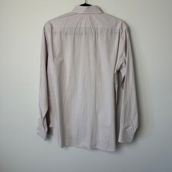 Billy Reid Red & Blue Striped Button Down Shirt Slim Fit Size Medium - Picture 5 of 8